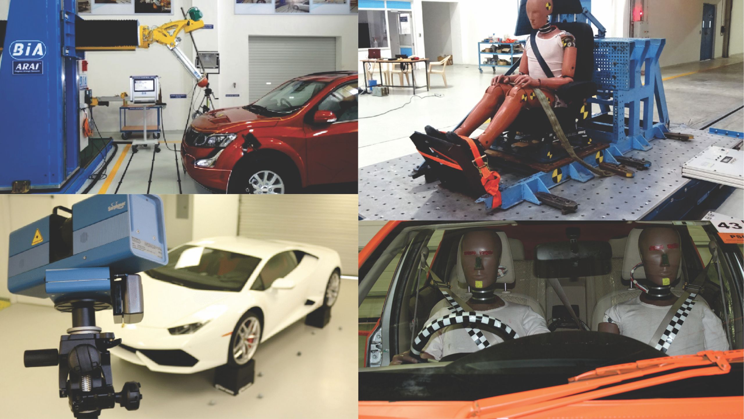 Various measures are taken in Crash Tests and Safety Assessments