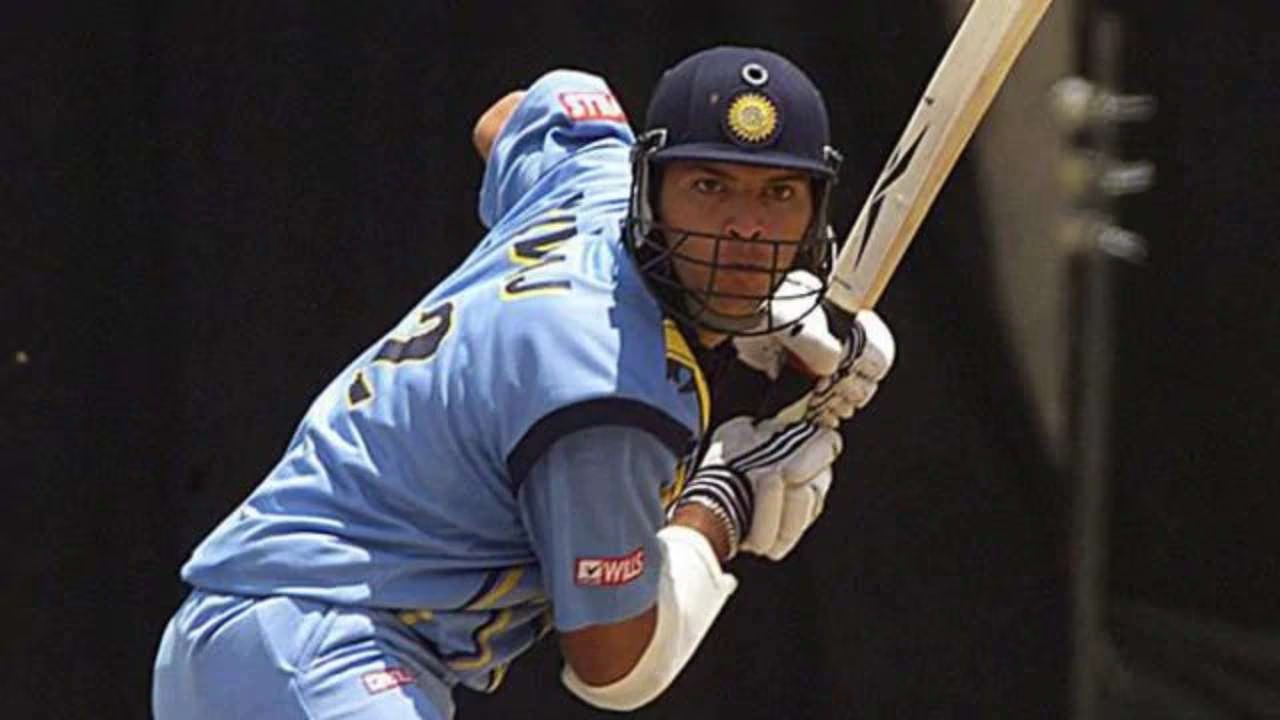 Yuvraj Singh in his debut match against Australia